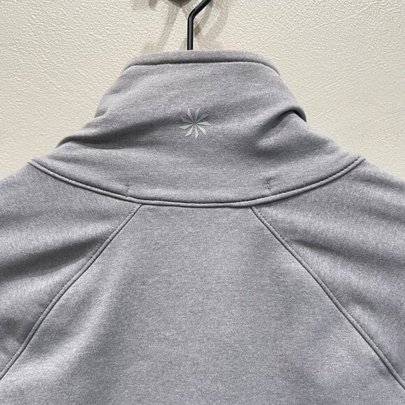 Athleta Renew Tiered Ruffle Zip Jacket Gray - Size: XS - Picture 6 of 8
